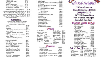 Corner Deli Cafe Island Heights menu