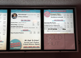 Burger Express menu