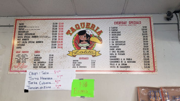 Taqueria Lolita menu