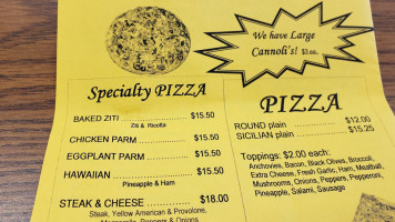 Sal's Pizza menu