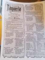 El Vaquero Taqueria menu