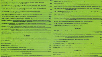 Burrito Express menu