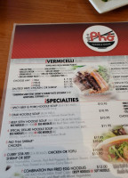 City Pho Grill menu