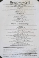 Broadway Grill In Burl menu