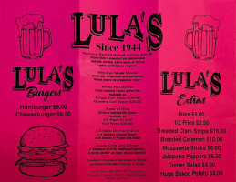 Lula's Tavern menu