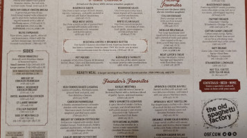 The Old Spaghetti Factory menu