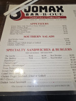 Jomax Bbq menu