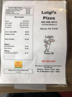 Luigi's Pizza menu