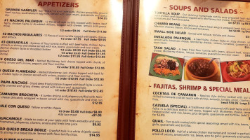 El Ranchero menu