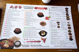 So Gong Dong Tofu Bbq Sgd menu