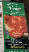 Palumbo’s Pizza menu