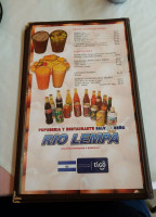 Rio Lempa menu