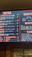 Tortas Chingonas menu