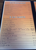 Los 3 Potros Mexican menu