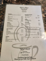 Sheri's Place menu