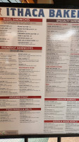 Ithaca Bakery menu