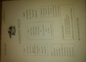 Cousins Pizza And Deli menu