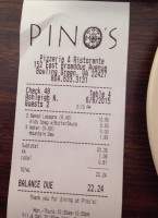 Pino's Pizza food