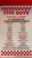 Five Guys menu