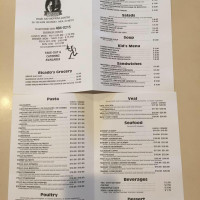 Ricado's Italian menu