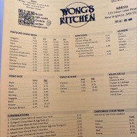 Wong's Kitchen menu