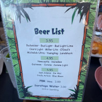 Brass Monkey menu