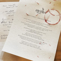 Earthen Bistro menu