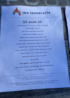 The Laundrette menu