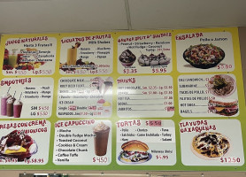 Bruno's Ice Cream Cafe menu