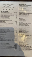 220 Cafe menu