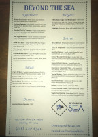 Beyond The Sea menu