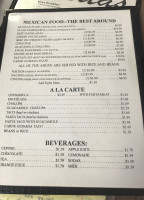 Rositas menu