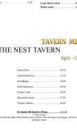 The Nest Tavern menu