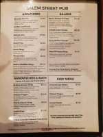 Salem Street Pub  menu