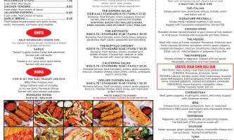 Rico's Pizza New York Style menu