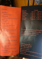 Voodoo Cafe menu