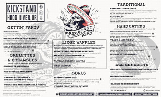 Kickstand Coffee Kitchen menu