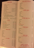 Ping Garden menu