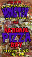 Famous Monster Pizza food