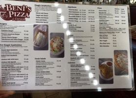 Beni's Pizza menu