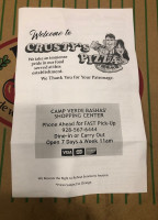 Crusty's Pizza menu