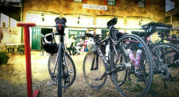 Bike Stop Cafe outside