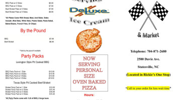 Raceway Deli menu