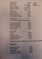 Arties Place menu