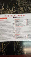 Maxi Teriyaki Sushi menu