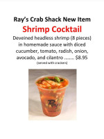 Ray's Crab Shack food