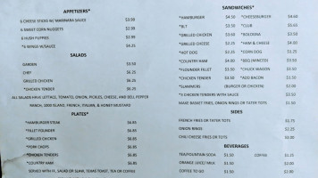 Edgewood Grill menu