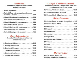 Hoshi Express Japanese Grill menu