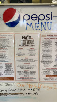 Ma's Hot Dog House menu