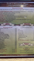 Trish's Mountain Diner menu